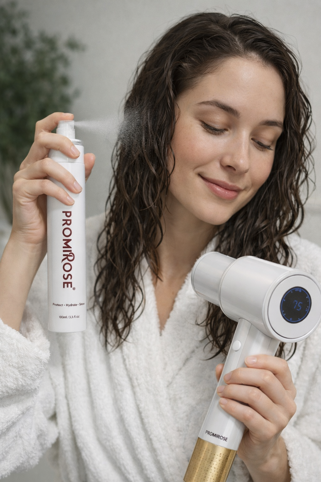 Heat Protect Spray Smooth, Shiny, and Damage-Free Hair Promirose