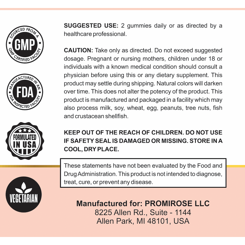 3 Hair Gummy Promirose Biotin course for (4.5 months)