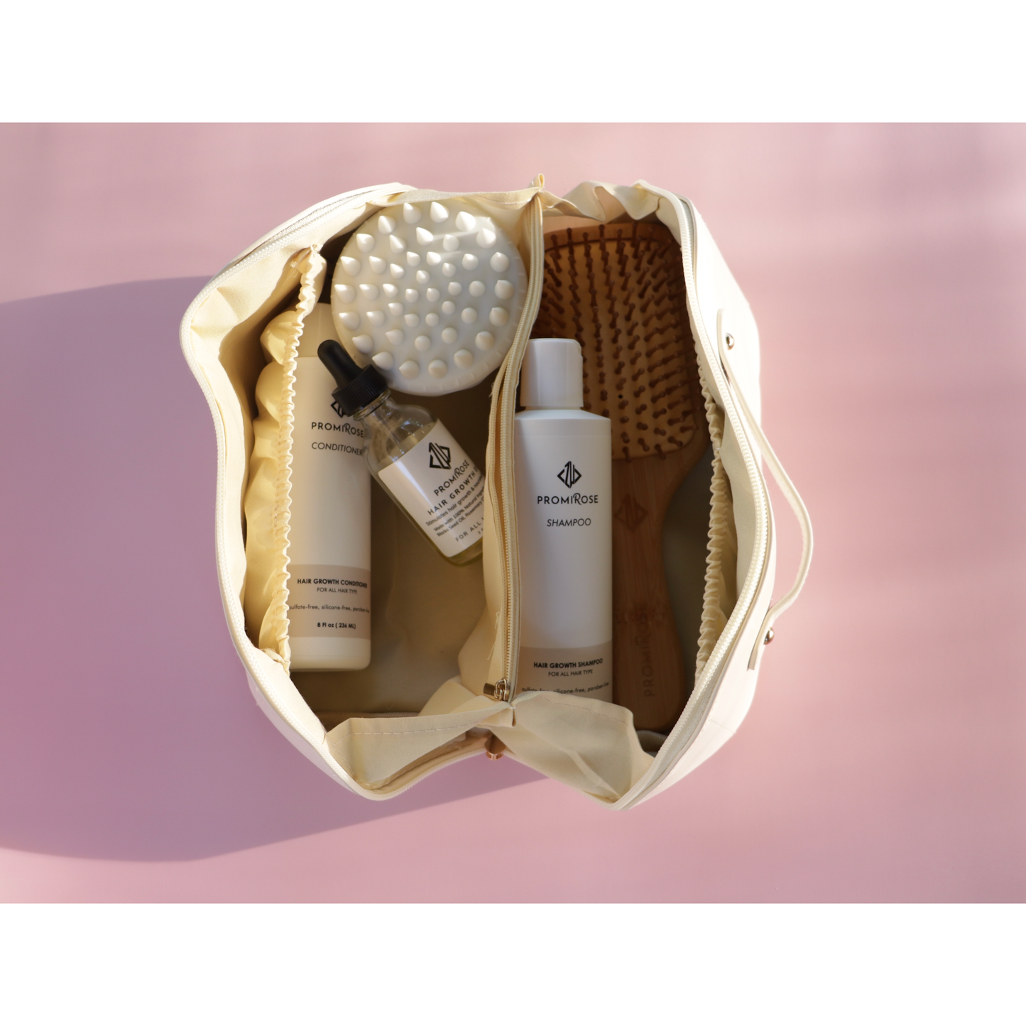 Promirose Shampoo & Conditioner + travel bag