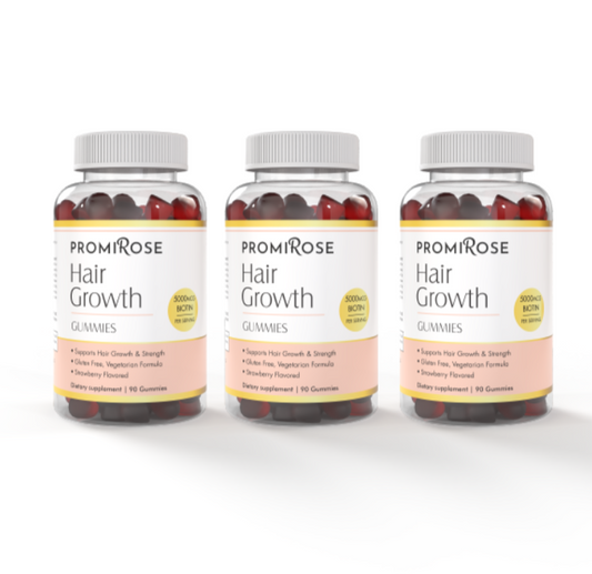 3 Hair Gummy Promirose Biotin course for (4.5 months)