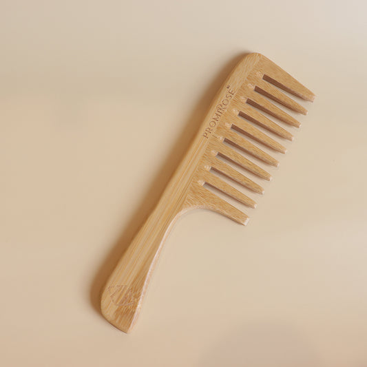 Wide Bamboo Tooth Comb for Women Men Kids Promirose