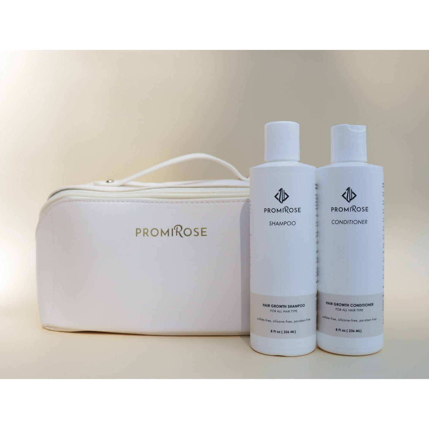 Promirose Shampoo & Conditioner + travel bag
